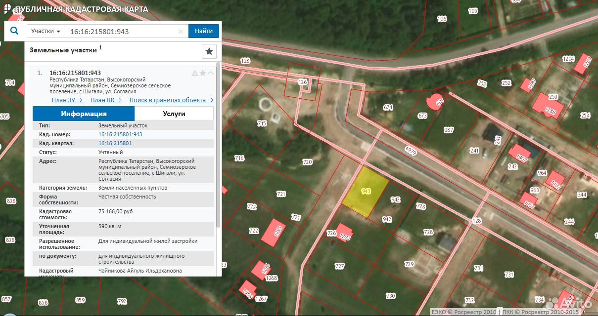 Кадастровая карта пермяки высокогорский