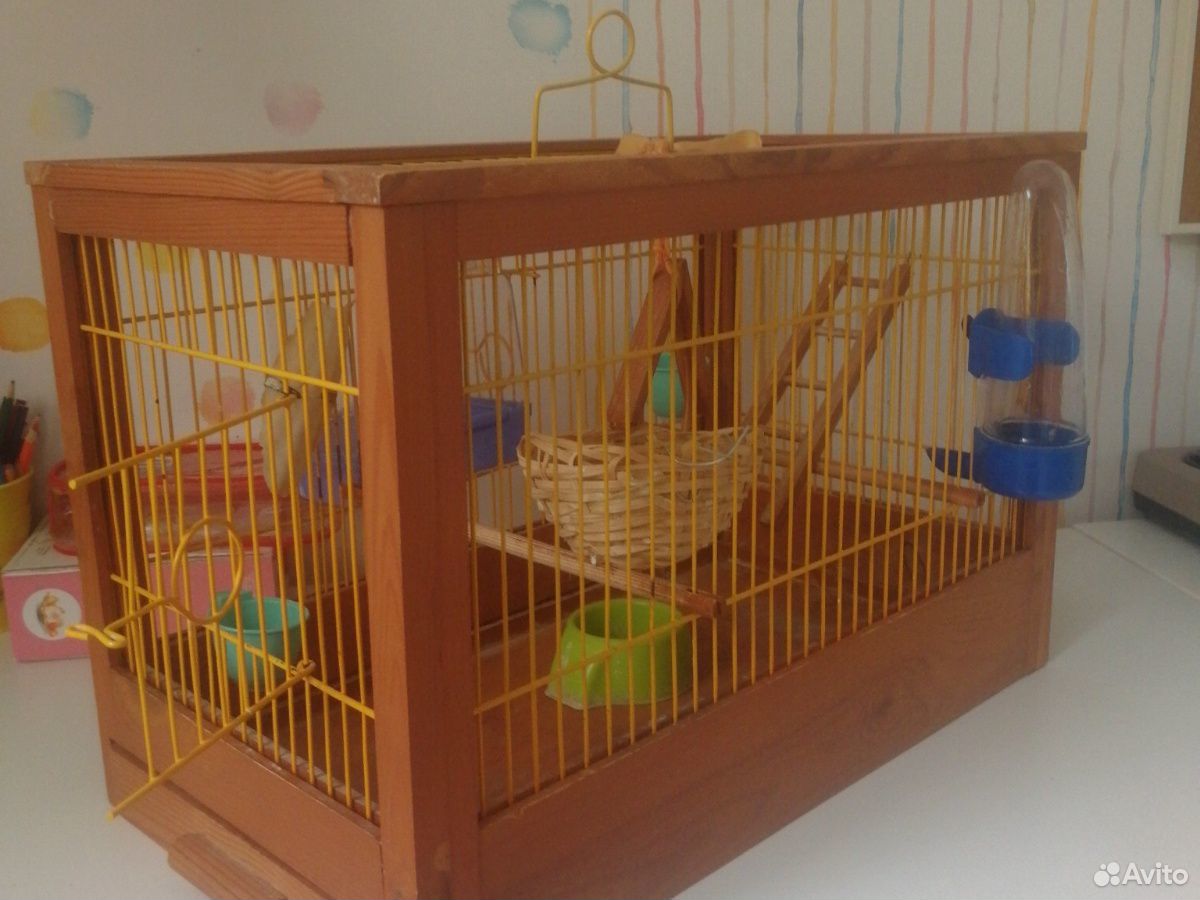 Клетка деревянная для птиц купить на Зозу.ру - фотография № 1