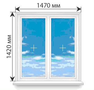 Пластиковое окно 1470*1420