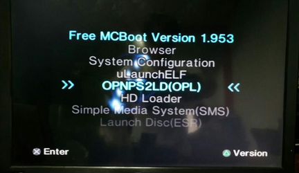 Freemcboot на PlayStation 2