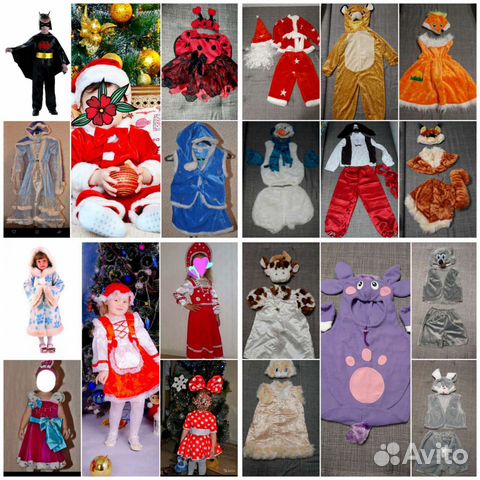 Костюмы на прокат новогодние и военные