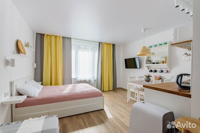 

Квартира-студия, 27 м², 3 кровати