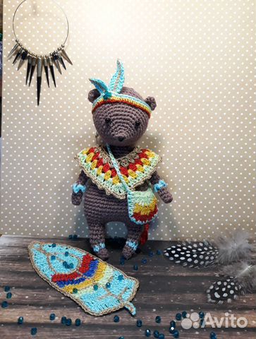 Игрушка вязанная Мишка