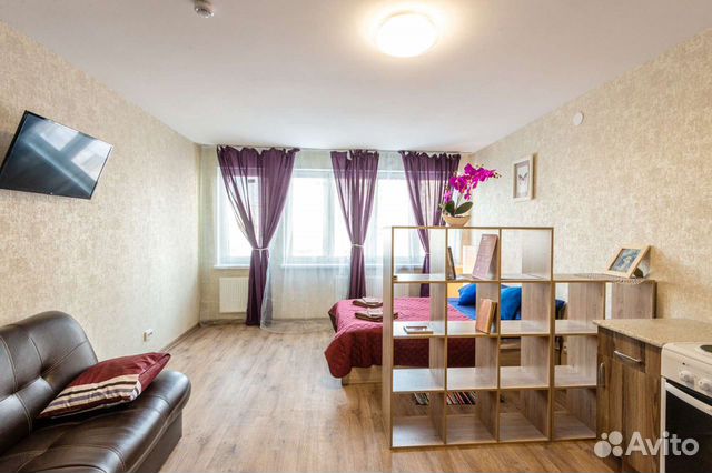 

Квартира-студия, 28 м², 2 кровати