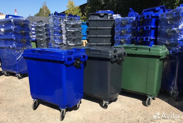 Мусорный Контейнер Gplast 770 л. Серый Цвет Уфа