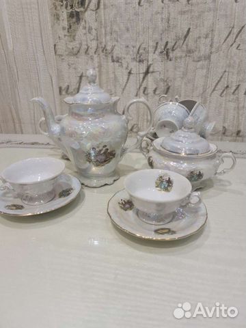 Сервиз кофейный, перламутровый «Свидание»