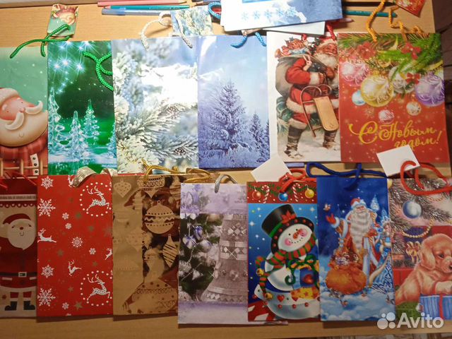 Пакеты подарочные новогодние