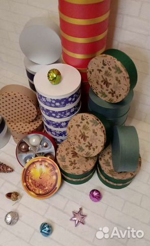 Коробки круглые