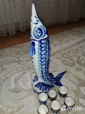 Штоф с рюмками гжель