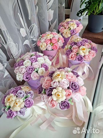 Букеты из мыльных цветов