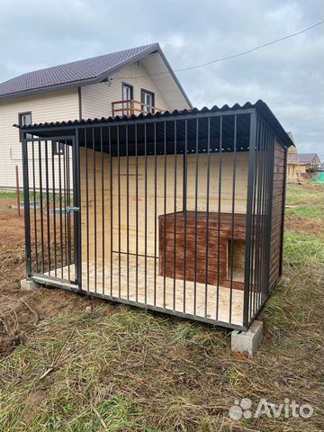 Вольер для собаки с будкой