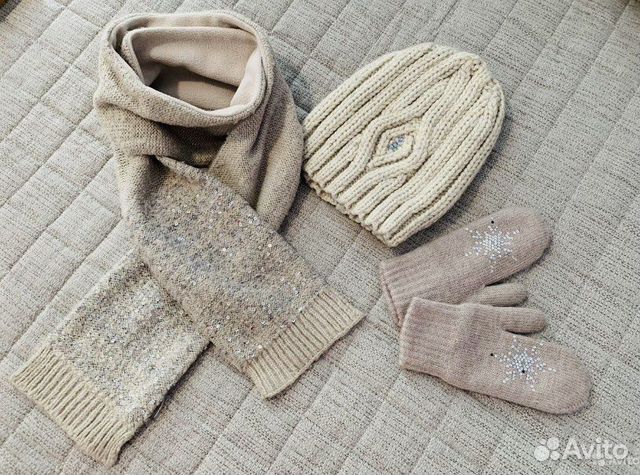 Шапка, шарф, перчатки, варежки 2-4 года