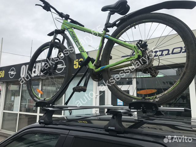 Велокрепление на крышу материал алюминий