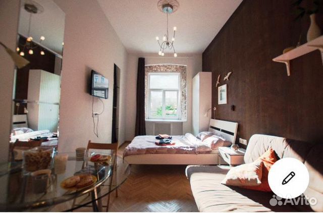 

Квартира-студия, 30 м², 2 кровати