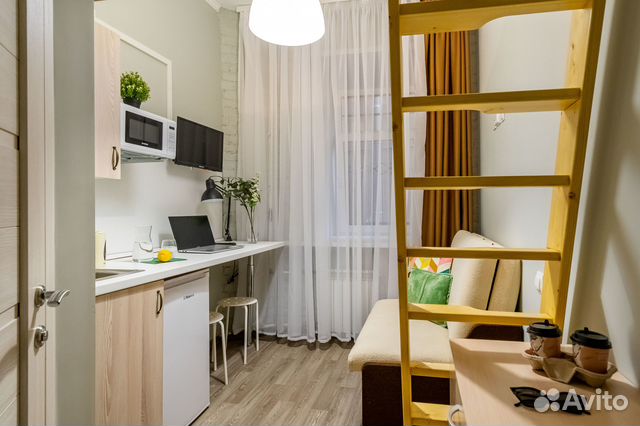 

Квартира-студия, 12 м², 2 кровати