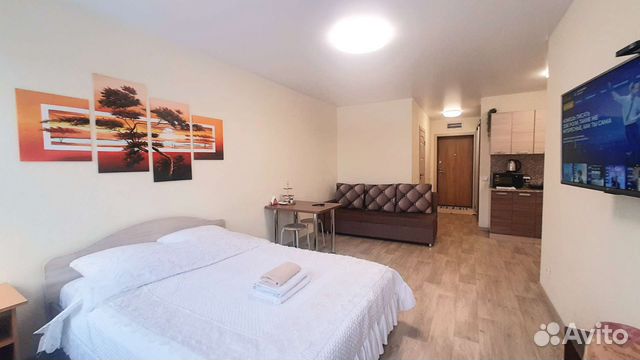 

Квартира-студия, 28 м², 2 кровати