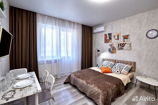 

Квартира-студия, 24 м², 2 кровати