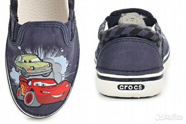 Слипоны мокасины кеды Crocs Hover Slip Cars