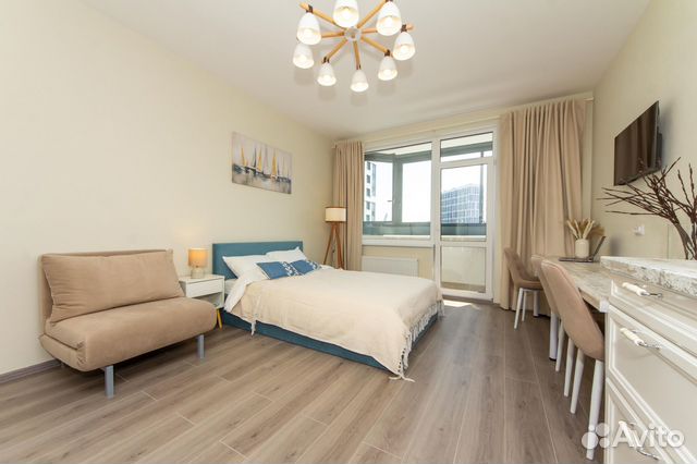 

Квартира-студия, 28 м², 2 кровати