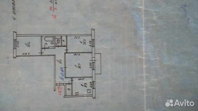 3-к квартира, 63.3 м², 4/4 эт.