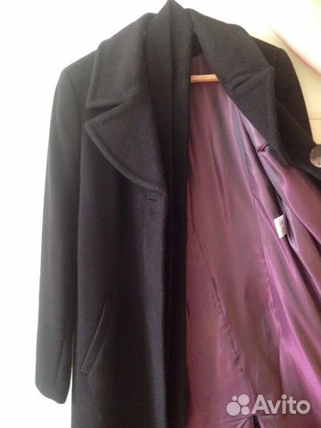 Пальто женское кашемировое,черное размер 44-46