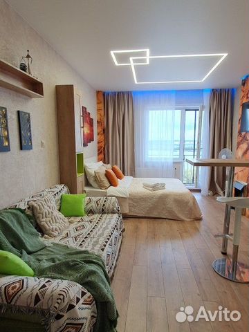 

Квартира-студия, 33 м², 2 кровати