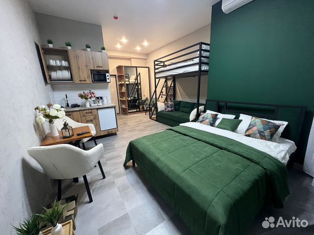 

Квартира-студия, 30 м², 3 кровати