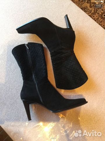 Сапоги замшевые на цигейке nando muzi 40размер