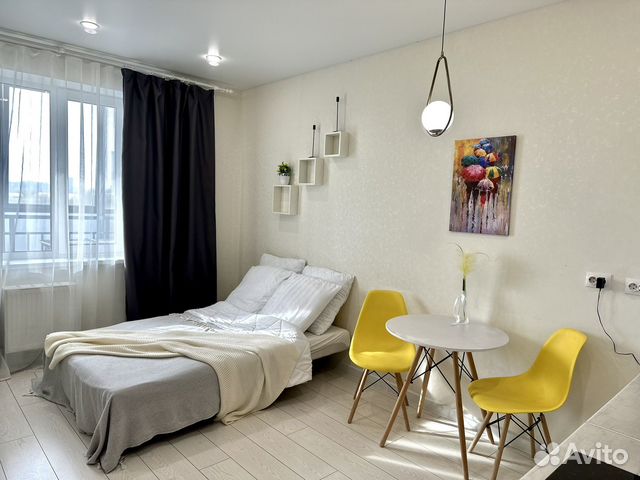 

Квартира-студия, 27 м², 2 кровати