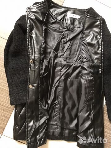 Пальто комбинированное