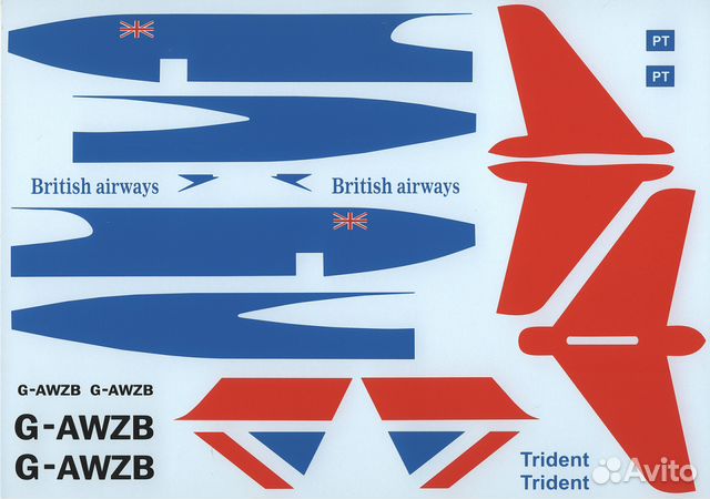 Модель самолета trident, EX- Plasticart, Германия Модель самолета trident, EX- Plasticart, Германия