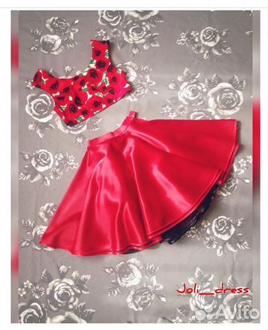 Красное Платье / костюм: топ + юбка Красное Платье / костюм: топ + юбка