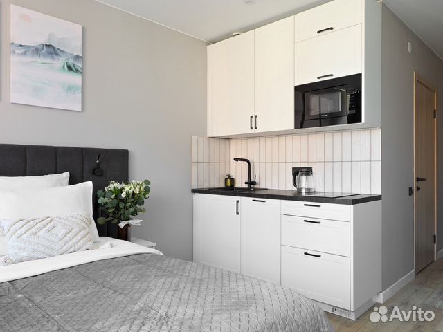 

Квартира-студия, 21,5 м², 2 кровати