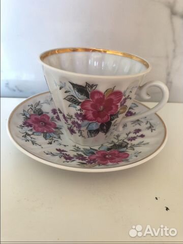 Чашка с блюдцем лфз СССР Чашка с блюдцем лфз СССР