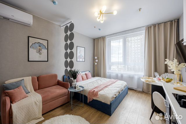 

Квартира-студия, 25 м², 2 кровати