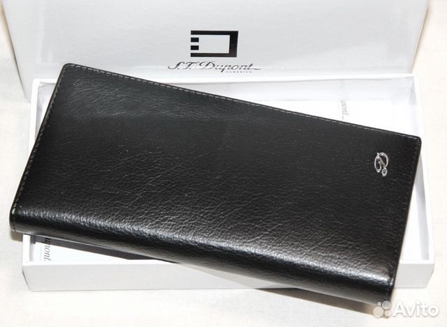 Мужской кожаный кошелек купюрник Dupont black Мужской кожаный кошелек купюрник Dupont black