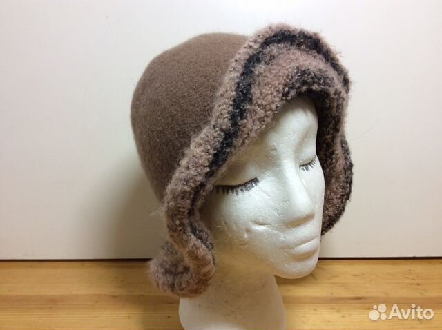 Роскошная шляпка цвета какао,55-56, арт 139