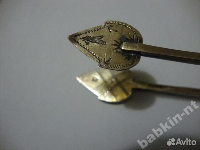 Щипчики для сахара серебро позолота 84 проба