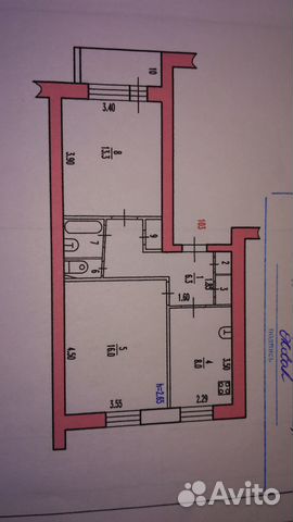 2-к квартира, 48.1 м², 3/5 эт.