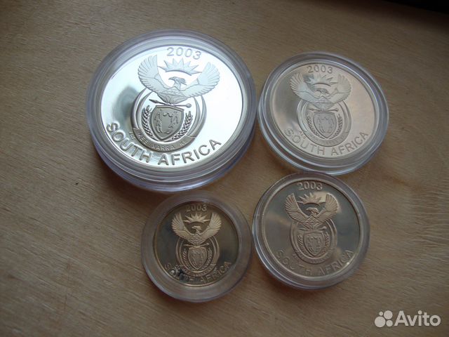 Юар 5 10 20 50 центов 2003 Носороги Дикая природа