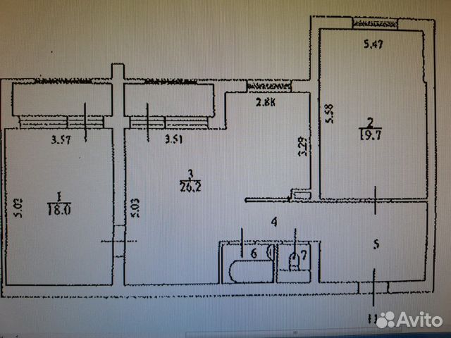 2-к квартира, 81 м², 2/2 эт.