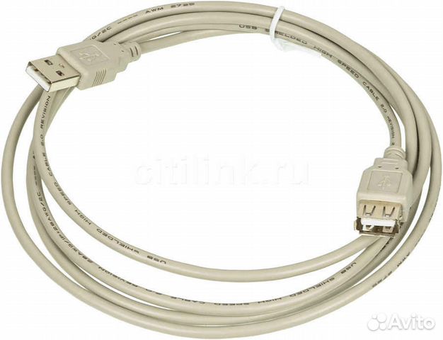 Кабель-удлинитель для USB 2.0 папа-мама, 60 cм