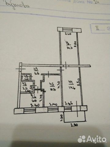 3-к квартира, 57.7 м², 2/2 эт. 3-к квартира, 57.7 м², 2/2 эт.