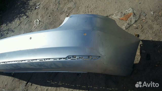 Фольцваген поло бампер задний рестайл (серебро )