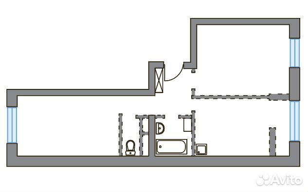 2-к квартира, 50.6 м², 4/9 эт.