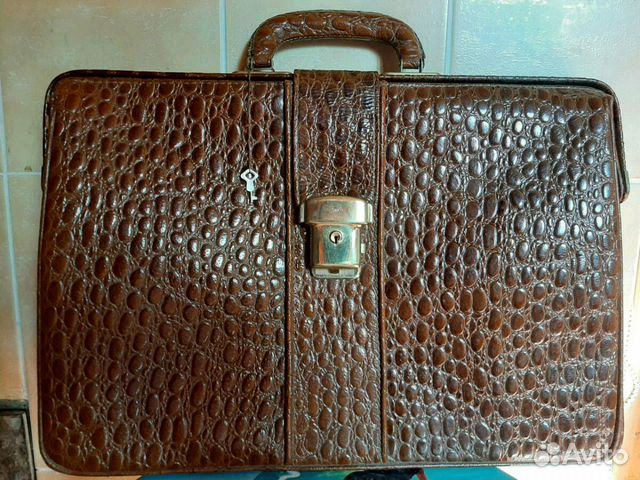 Портфель винтаж саквояж jvoly швеция крокодил