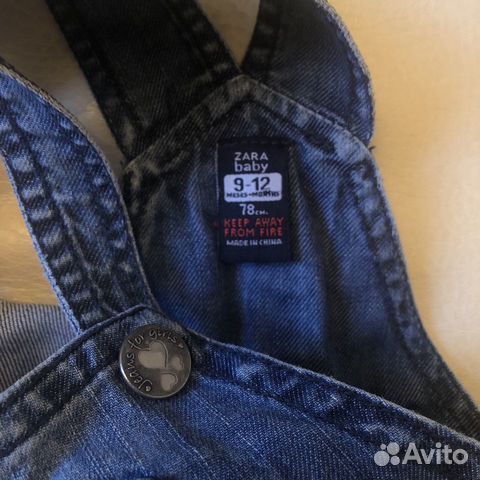 Джинсовый сарафан Zara baby 7-12 мес