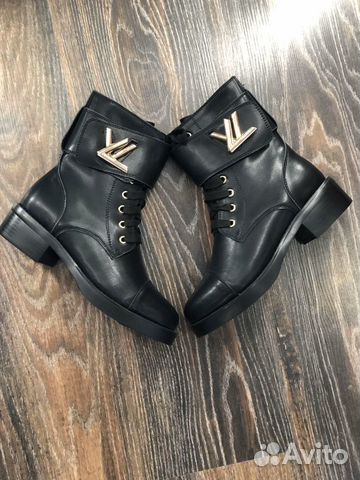 Ботинки Louis Vuitton натуральная кожа осень