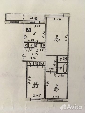 3-к квартира, 70.1 м², 3/5 эт. 3-к квартира, 70.1 м², 3/5 эт.