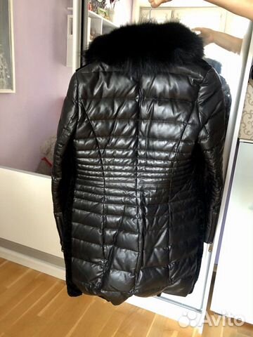 Дублёнка-пуховик женская из натуральной кожи
